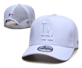 MLB Los Angeles Dodgers New Era White Trucket Mesh 9FORTY Adjustable Hat 2285