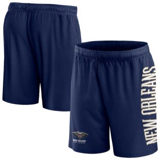 Men's NBA New Orleans Pelicans Fanatics Branded Navy Post Up Mesh Shorts
