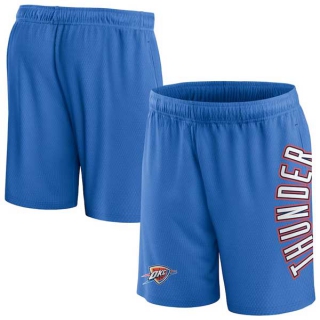 Men's NBA Oklahoma City Thunder Fanatics Branded Blue Post Up Mesh Shorts