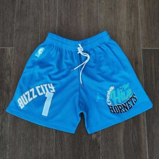 Men's NBA Charlotte Hornets #1 LaMelo Ball Teal Jordan Brand Mesh Shorts