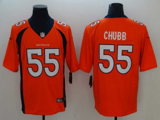 Men's NFL Denver Broncos #55 Bradley Chubb Orange Stitched Vapor Untouchable Limited Jersey