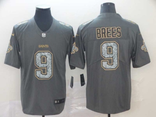 Men's NFL New Orleans Saints #9 Drew Brees Gray Static Stitched Vapor Untouchable Limited Jersey