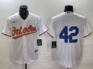 Men's MLB Baltimore Orioles Nike White 2024 Jackie Robinson Day Home Limited Jersey