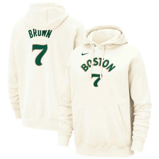 Men's NBA Boston Celtics Jaylen Brown Nike White 23-24 City Edition Pullover Hoodie