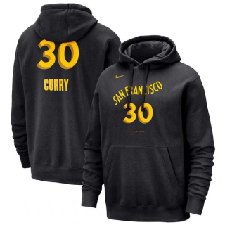 Men's NBA Golden State Warriors Stephen Curry Nike Black 23-24 City Edition Pullover Hoodie
