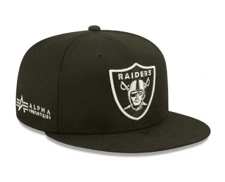 NFL Las Vegas Raiders New Era Black Alpha Industries 9FIFTY Snapback Hat 2113