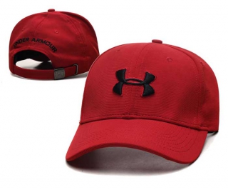 Wholesale Under Armour Curved Brim Baseball Adjustable Hat Red 2045