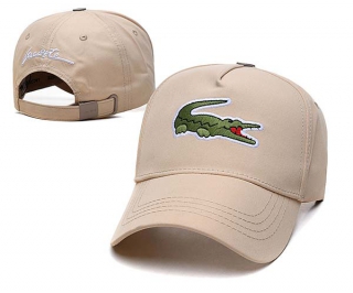 Wholesale Lacoste Big Crocodile Curved Brim Strapback Hat Khaki 7007