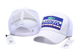 Wholesale Lacoste Curved Brim Trucker Snapback Hats White 7023