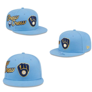 MLB Milwaukee Brewers New Era Light Blue City Connect Icon 9FIFTY Snapback Hat 2018