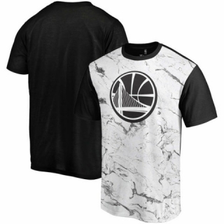 Men's NBA Golden State Warriors Marble Sublimated T-Shirt WhiteBlack