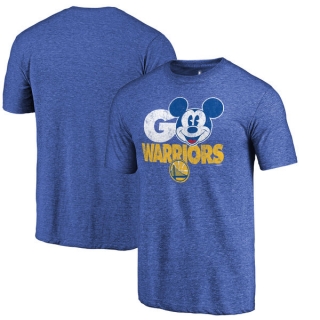 Men's NBA Fanatics Branded Golden State Warriors Royal Disney Rally Cry Tri-Blend T-Shirt