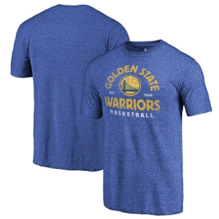 Men's NBA Fanatics Branded Golden State Warriors Royal Vintage Arch Tri-Blend T-Shirt