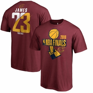 Men's LeBron James Cleveland Cavaliers Fanatics Branded 2018 NBA Finals Bound Player Name & Number T-Shirt – Burgundy