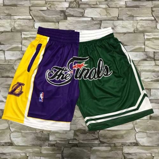 Wholesale Men's NBA Finals Lakers VS Celtics Classics Shorts (1)