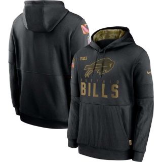 Men's Buffalo Bills Nike Black 2020 Salute to Service Sideline Performance Pullover Hoodie