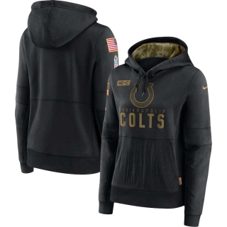 Women's Indianapolis Colts Nike Black 2020 Salute to Service Performance Pullover Hoodie