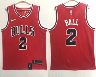 Men's NBA Chicago Bulls Lonzo Ball 75th Anniversary Nike Jersey (1)