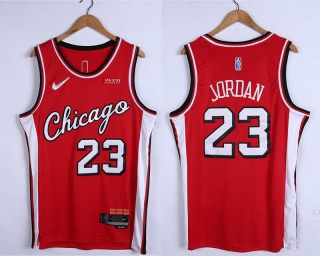 Men's NBA Chicago Bulls Michael Jordan 75th Anniversary Nike Jersey City Edition (35)