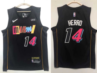 Men's NBA Miami Heat Tyler Herro 2021-22 Jerseys City Edition (11)