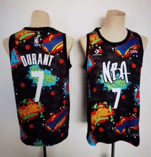 Men's NBA Brooklyn Nets Kevin Durant 2022 NBA All-Star Jersey Kit Pop Culture Street Art Black