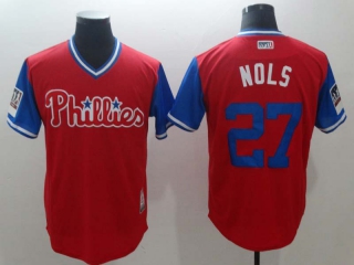 Men's MLB Philadelphia Phillies Aaron Nola #27 Jerseys (1)