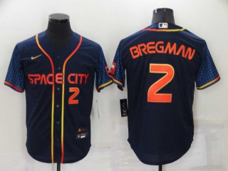 Men's MLB Houston Astros Alex Bregman #2 Nike Navy 2022 City Connect Jerseys (4)