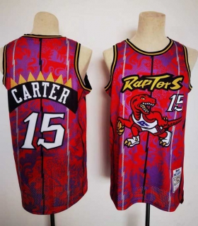 Men's NBA Toronto Raptors Vince Carter Red Tiger Jerseys (11)
