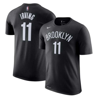 Men's NBA Brooklyn Nets Kyrie Irving 2022 Black T-Shirts (1)