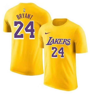 Men's NBA Los Angeles Lakers Kobe Bryant 2022 Yellow T-Shirts (1)
