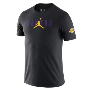 Men's NBA Los Angeles Lakers 2022 Jordan Black T-Shirts (17)