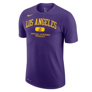 Men's NBA Los Angeles Lakers 2022 Nike Purple T-Shirts (22)