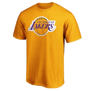 Men's NBA Los Angeles Lakers 2022 Yellow T-Shirts (26)