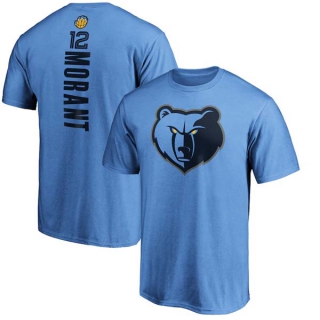 Men's NBA Memphis Grizzlies Ja Morant 2022 Blue T-Shirts (4)