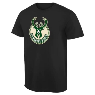 Men's NBA Milwaukee Bucks 2022 Black T-Shirts (4)