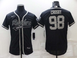 Men's NFL Las Vegas Raiders Maxx Crosby #98 Baseball Jersey (7)