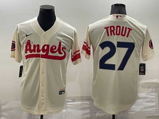 Men's MLB Los Angeles Angels Mike Trout #27 Jerseys (14)