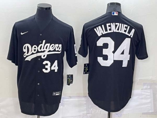 Men's MLB Los Angeles Dodgers Fernando Valenzuela #34 Jersey (12)