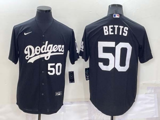 Men's MLB Los Angeles Dodgers Mookie Betts #50 Jersey (16)