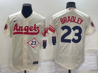 Men's MLB Los Angeles Angels Archie Bradley #23 Flex Base Jerseys (2)