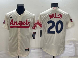 Men's MLB Los Angeles Angels Jared Walsh #20 Flex Base Jerseys (1)