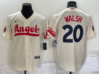 Men's MLB Los Angeles Angels Jared Walsh #20 Jerseys (3)