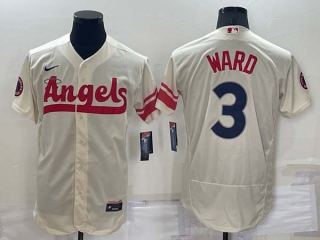 Men's MLB Los Angeles Angels Taylor Ward #3 Flex Base Jerseys (1)