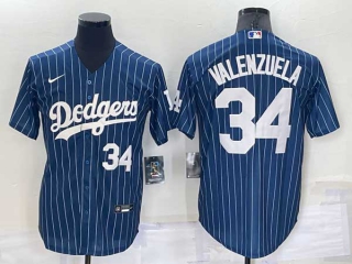Men's MLB Los Angeles Dodgers Fernando Valenzuela #34 Jersey (13)