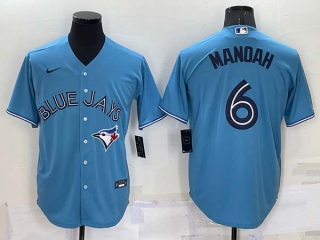 Men's MLB Toronto Blue Jays #6 Alek Manoah Light Blue Stitched Cool Base Nike Jersey (5)