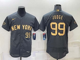 Men's MLB New York Yankees #99 Aaron Judge Grey 2022 All Star Stitched Flex Base Nike Jersey (22)