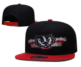 NCAA Wisconsin Badgers New Era Black Scribble 9FIFTY Snapback Hat 3003