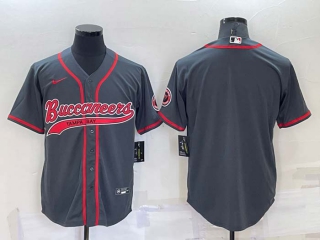 Men's Tampa Bay Buccaneers Blank Grey Stitched Cool Base Nike Baseball Jersey