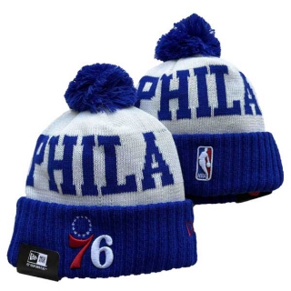 Wholesale NBA Philadelphia 76ers New Era Blue Beanies Knit Hats 3006