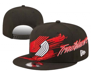 NBA Portland Trail Blazers New Era Black Sweep 9FIFTY Snapback Hat 3010